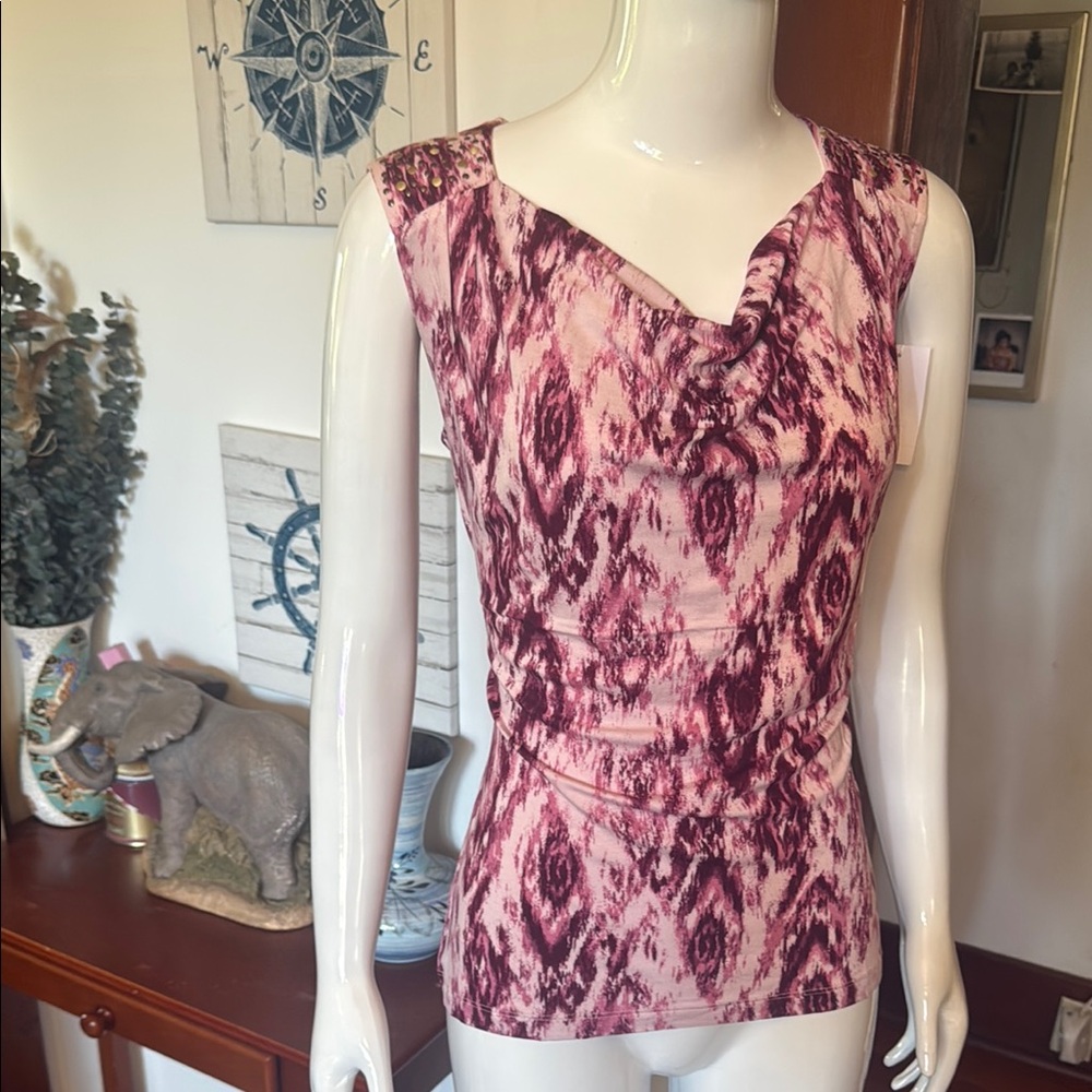 Pink Patterned Women's Top